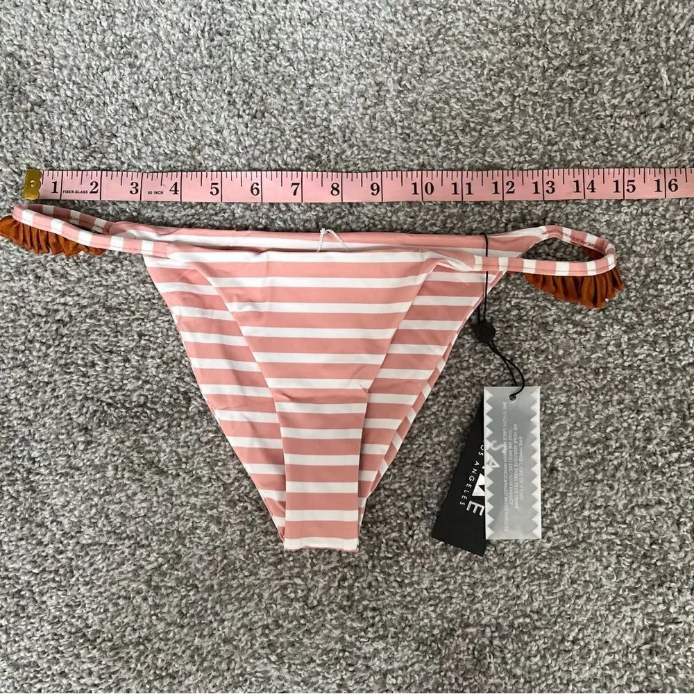 NWT Revolve x Same The Pin Up Bottom in Pink Stripe & Rust